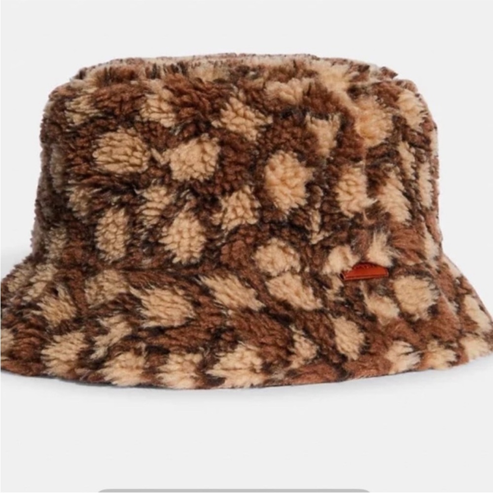 Coach Signature Monogram Bucket Hat - Tan & Brown